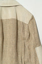 MADE IN ITALY "SMALBY LINEN SILK SWITCHING LEATHER JACKET