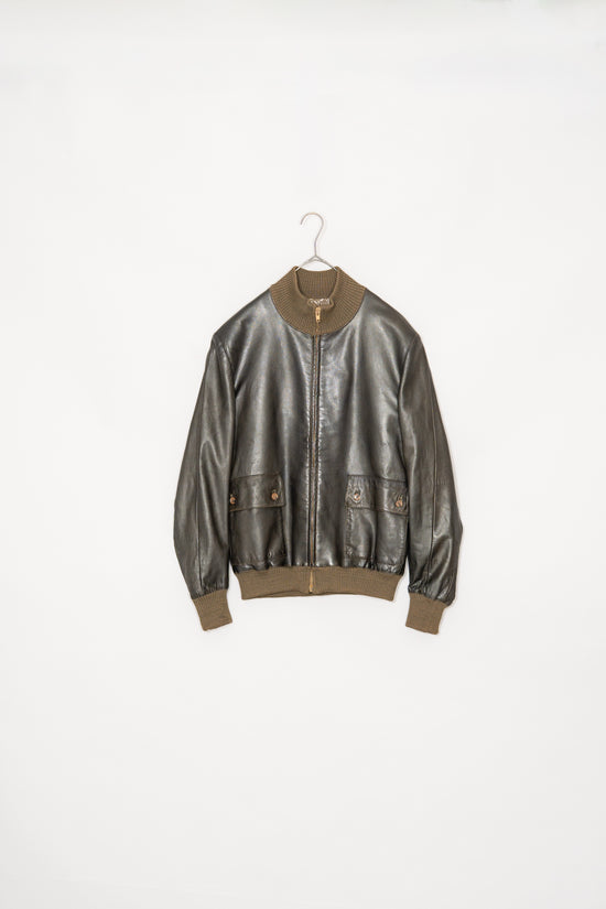 HERMES Leather Flight Jacket