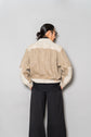 MADE IN ITALY "SMALBY LINEN SILK SWITCHING LEATHER JACKET