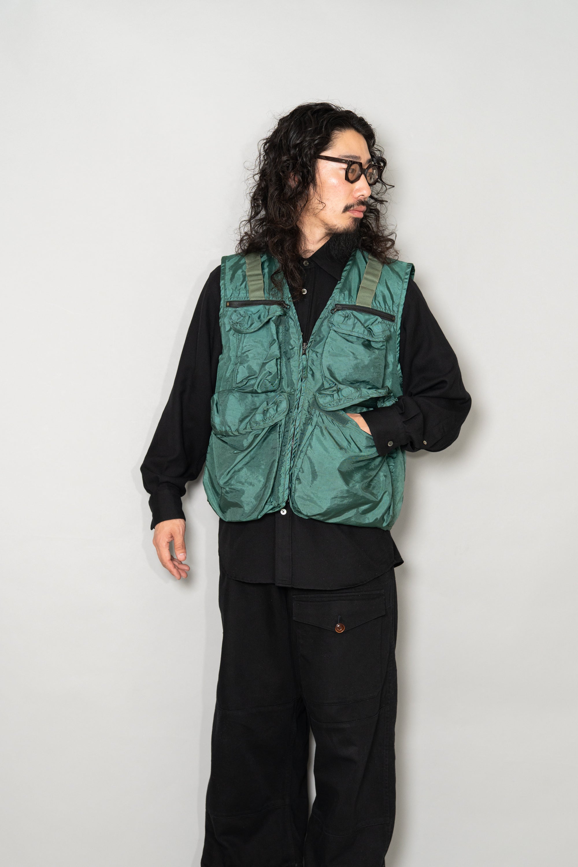 s*y様 Stone 　Reflective Vest STONE ISLAND 1995 SS EMERALD GREEN FORMULA STEEL VEST – Maison ma