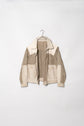 MADE IN ITALY "SMALBY LINEN SILK SWITCHING LEATHER JACKET