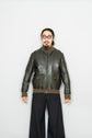 HERMES Leather Flight Jacket