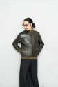 HERMES Leather Flight Jacket