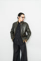HERMES Leather Flight Jacket