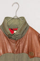 1990s Made in France FACONNABLE Leather Yoke Field Coat
