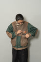 1990s GOANNA Leather & Nylon Boa Aviator Jacket