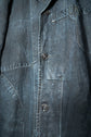 40’s French Vintage AU MOLINEL Indigo Linen Maquignon Coat
