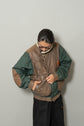 1990s GOANNA Leather & Nylon Boa Aviator Jacket