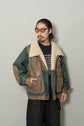 1990s GOANNA Leather & Nylon Boa Aviator Jacket