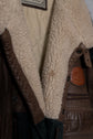 1990s GOANNA Leather & Nylon Boa Aviator Jacket