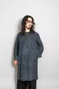 40’s French Vintage AU MOLINEL Indigo Linen Maquignon Coat