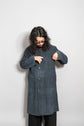 40’s French Vintage AU MOLINEL Indigo Linen Maquignon Coat