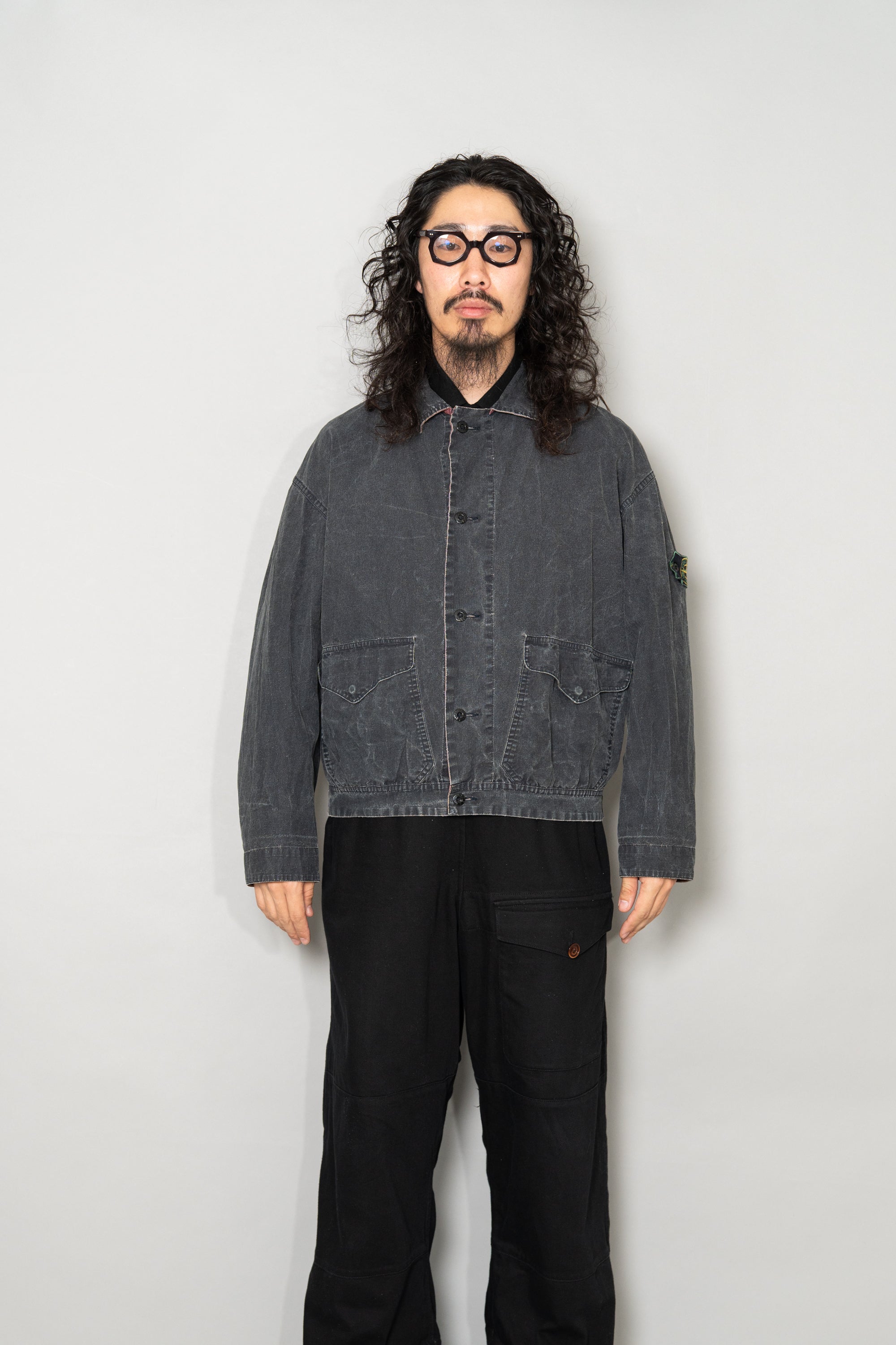 stone  telastella テラステラ　M 1993ss STONE ISLAND TELA STELLA REVERSIBLE TRUCKER JACKET RED