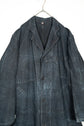 40’s French Vintage AU MOLINEL Indigo Linen Maquignon Coat