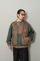 1990s GOANNA Leather & Nylon Boa Aviator Jacket