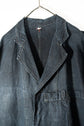40’s French Vintage AU MOLINEL Indigo Linen Maquignon Coat