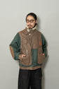 1990s GOANNA Leather & Nylon Boa Aviator Jacket