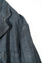 40’s French Vintage AU MOLINEL Indigo Linen Maquignon Coat