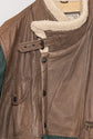 1990s GOANNA Leather & Nylon Boa Aviator Jacket