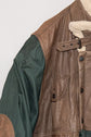 1990s GOANNA Leather & Nylon Boa Aviator Jacket