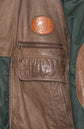 1990s GOANNA Leather & Nylon Boa Aviator Jacket