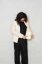 C.P.Company 2006AW Shearling Collar White Leather Jacket