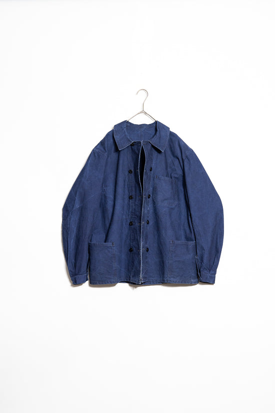 40s French Vintage Le Pigeon Voyageur Cotton Twill Double Breasted Jacket