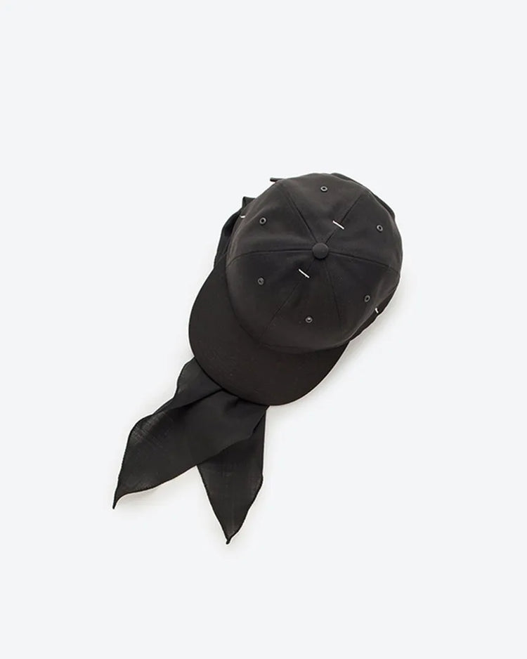 KIJIMA TAKAYUKI POLY & WOOL DETACHABLE SCARF 6PANEL CAP – Maison KIJIMA TAKAYUKI POLY & WOOL DETACHABLE SCARF 6PANEL CAP – Maison