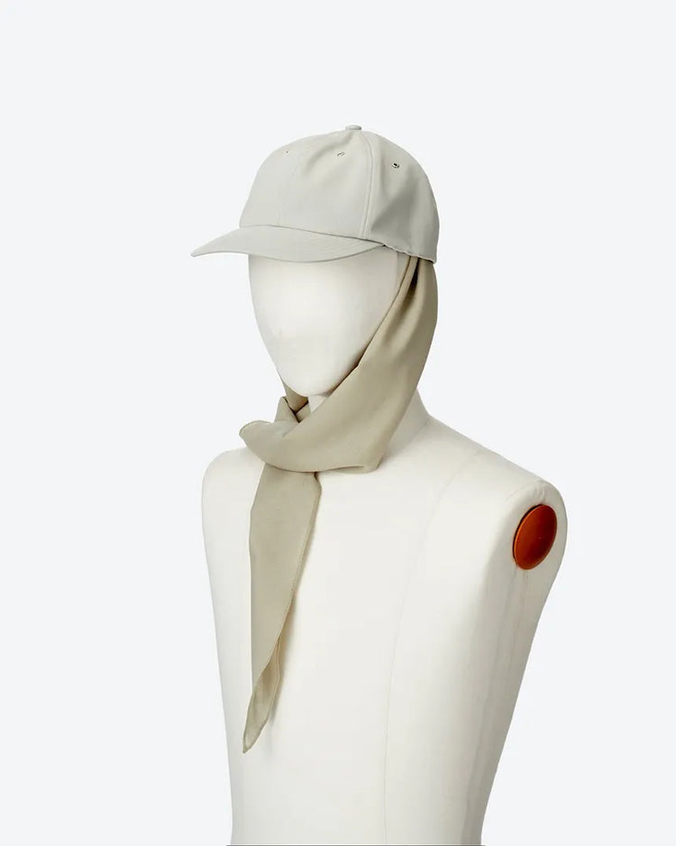 KIJIMA TAKAYUKI POLY & WOOL DETACHABLE SCARF 6PANEL CAP – Maison KIJIMA TAKAYUKI POLY & WOOL DETACHABLE SCARF 6PANEL CAP – Maison