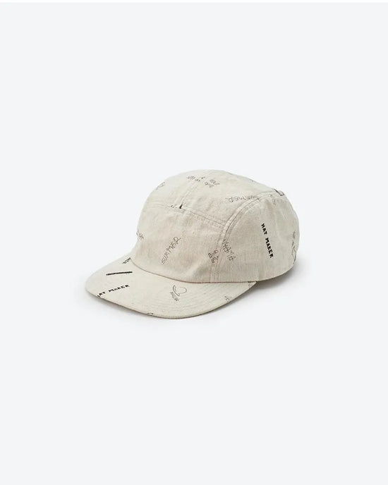 KIJIMA TAKAYUKI LINEN COTTON PRINTED JET CAP