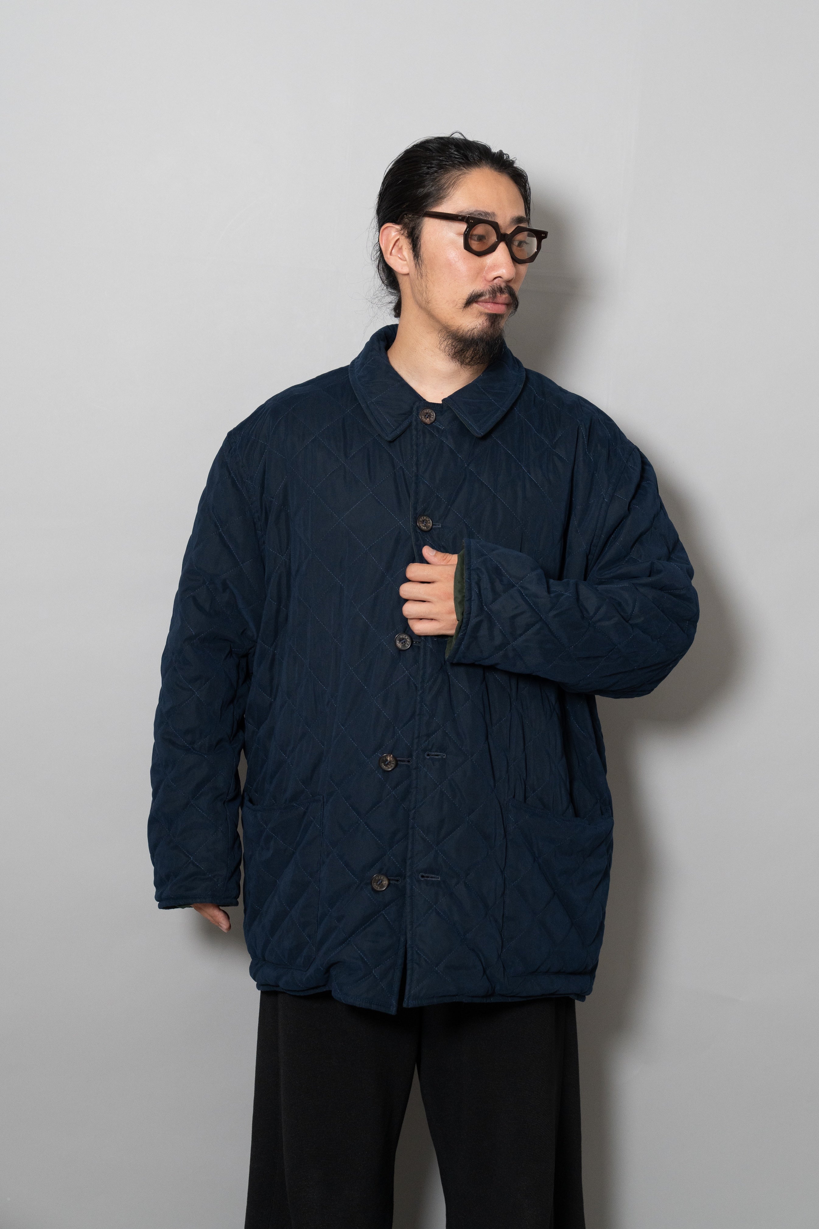 希少✨️エルメス リバーシブル パドックコート キルティング L相当 希少✨️エルメス リバーシブル パドックコート キルティング L相当