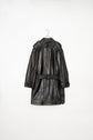Burberry London Lamb Leather Coat with Belt