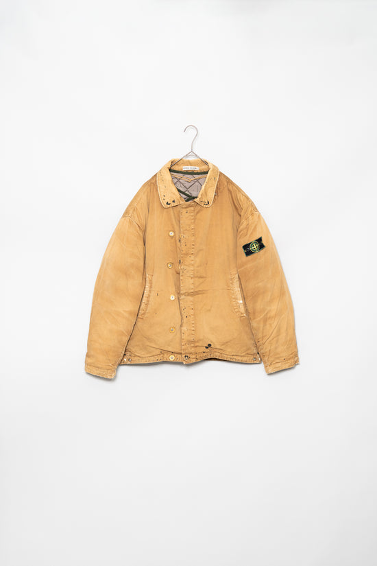 1989AW STONE ISLAND DOUBLE BREASTED DUAL LAYER RASO GOMMATO WITH LINER by MASSIMO OSTI