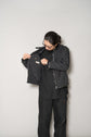 Hermes Nylon × Leather Trimmed Single Riders Jacket