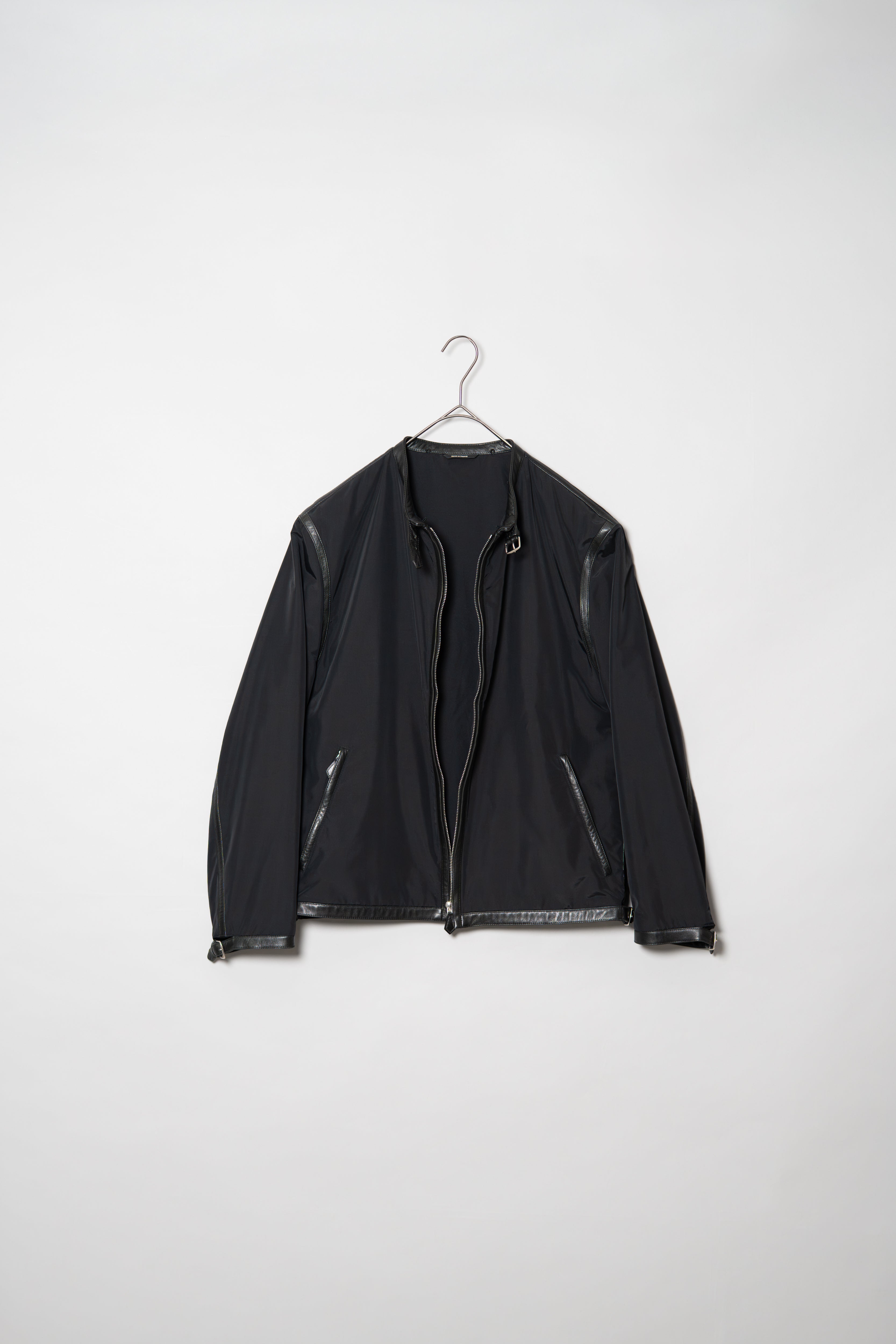 HERMES ナイロンレザーライダース SIZE52 Hermes Nylon × Leather Trimmed Single Riders Jacket – Maison ma