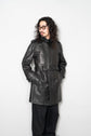 Burberry London Lamb Leather Coat with Belt