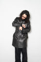 Burberry London Lamb Leather Coat with Belt
