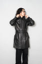 Burberry London Lamb Leather Coat with Belt