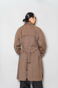BALENCIAGA PARIS WOOL GABARDINE TRENCH COAT