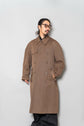 BALENCIAGA PARIS WOOL GABARDINE TRENCH COAT