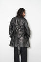 Burberry London Lamb Leather Coat with Belt