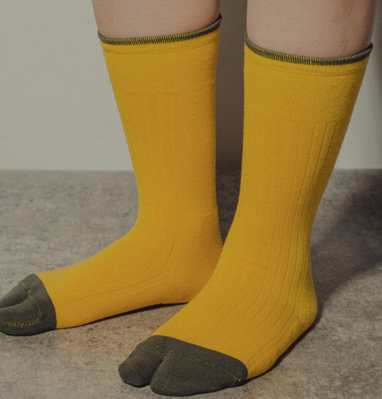 BICOLOR RIB SOCKS WOMENS