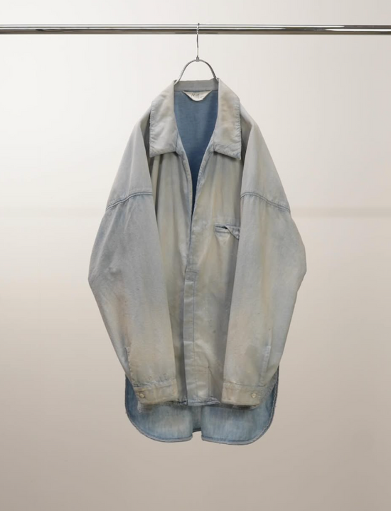 ANCELLM AGING CHAMBRAY LONG SHIRT