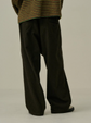 ANCELLM WOOL BELTED WIDE SLACKS