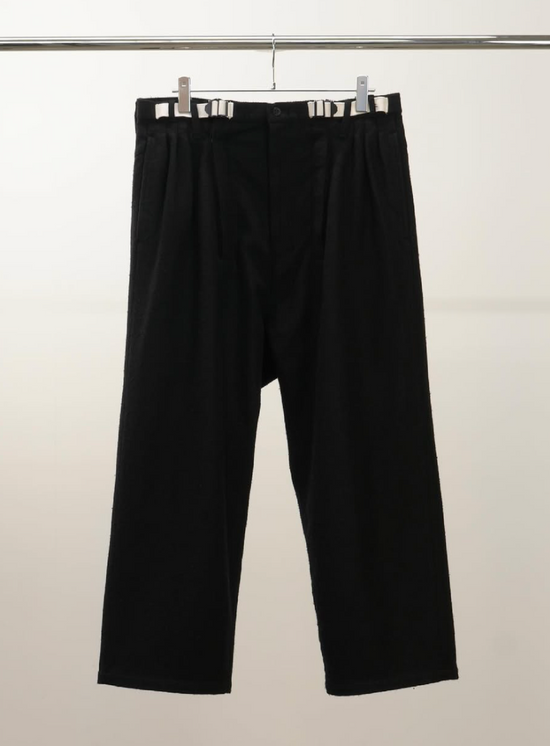 ANCELLM WOOL BELTED WIDE SLACKS