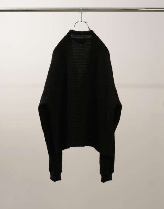 ANCELLM WOOL BORDER SKIPPER SHIRT