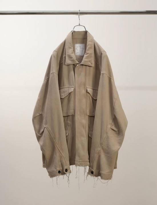 ANCELLM SILK SUEDE FIELD JACKET