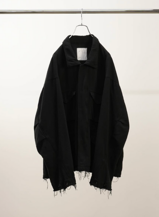 ANCELLM SILK SUEDE FIELD JACKET