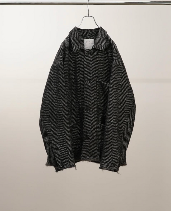 ANCELLM DAMAGE WOOL HERRINGBONE COVER ALL