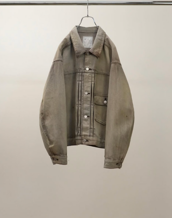 ANCELLM LAYERING COLOR DENIM JACKET